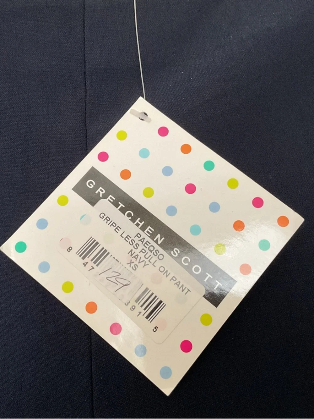 NWT GRETCHEN SCOTT Gripeless Pull On Pants Navy Blue XS